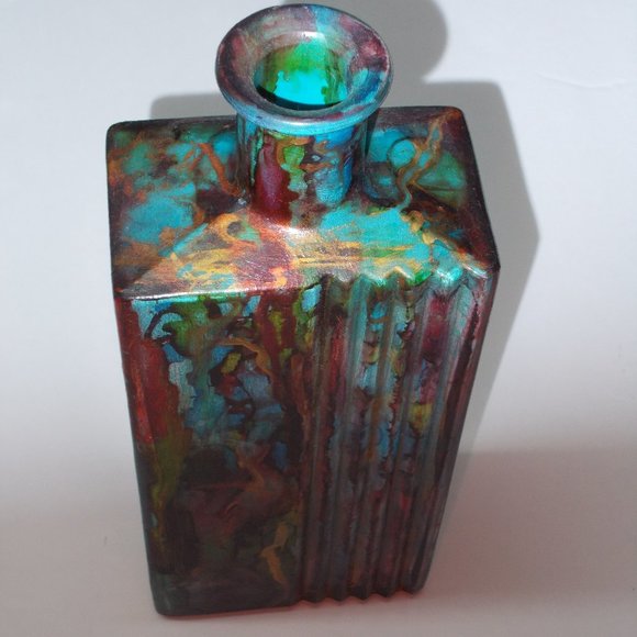 Other - Beautiful glass decanter hand painted with alchol ink